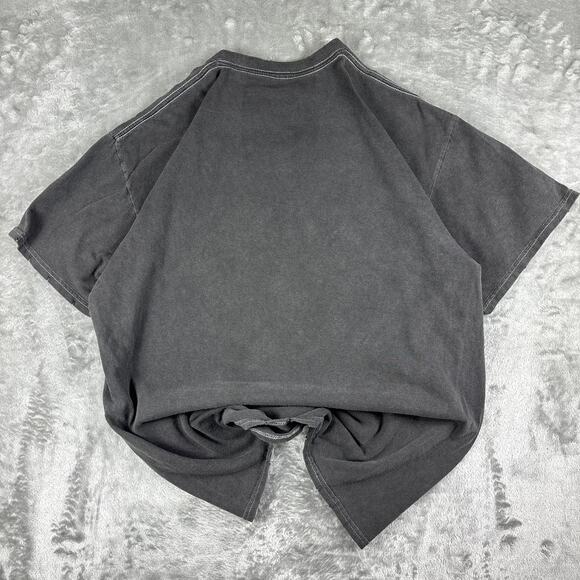 Poison Men's Glam Metal Band Gray Skull/Roses Retro Classic T-Shirt Tee Sz L - Picture 2 of 6